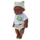 thumbnail image 3 of Muñeca Recién Nacida De La Vida Real De 30 Cm, Vinilo, Bebé Recién Nacido Africano Con Ropa, Verde, 3 of 3