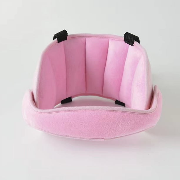 Comfortable Head & Neck Pillow Support Solution - Perfect for Front Seat & High Back Pusher Baby & Kids Travel - Grey Pink Blue
