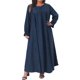 thumbnail image 2 of Agnes Orinda Disfraces de Halloween Vestidos de Talla Grande para Mujeres Vestido de Colegio de Imitación de Ante, 2 of 6