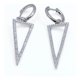 thumbnail image 2 of Aros Argolla Y Triángulo, Circonitas Pavé, Plata 925, Regalo Plateado, 2 of 4