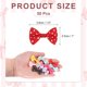 thumbnail image 2 of Uxcell 50 Pcs Lazos de Cinta de Lunares Rojos y Blancos Brillantes 1.5" x 1" Mini Lazo para Manualidades, 2 of 5
