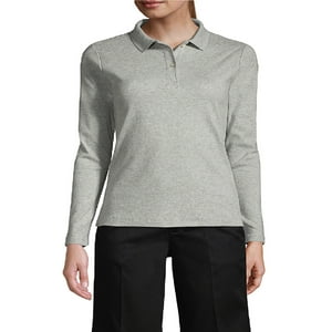 90 Grados - Polera Pique Mujer Manga Larga Gris Protección Uv
