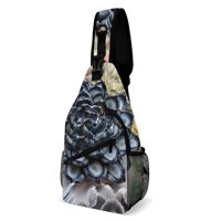 Desmarcar - Plantas Suculentas Riñonera Bandolera Con Estampado Integral Para Hombres Y Mujeres, Bolso Cruzado Gráfico De Tendencia, Mochila De Hombro Streetwear Para Ciclismo Y Deportes, Riñonera Versátil Casual