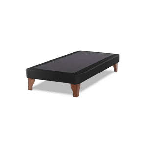 Importclick - Base Elegante Cama Europea 1.5 Plaza 105X200 Cm Negro Felpa