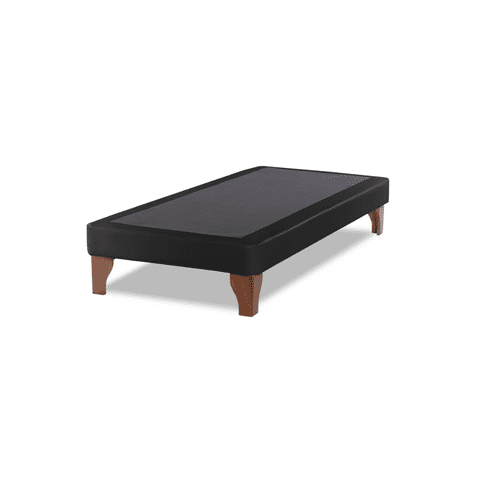 Importclick - Base Elegante Cama Europea 1.5 Plaza 105X200 Cm Negro Felpa
