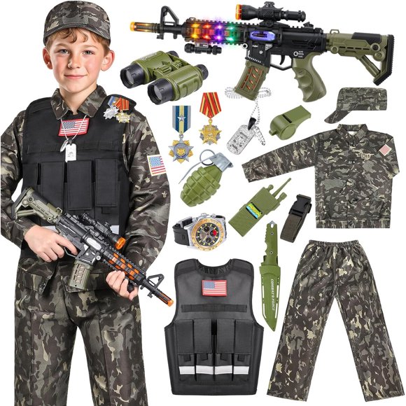 Disfraz Militar Niao Metemot 15 Piezas Camuflaje
