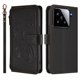 thumbnail image 2 of Funda Cartera Mariposa para [Xiaomi 15] con Soporte y Cremallera Negro, 2 of 6