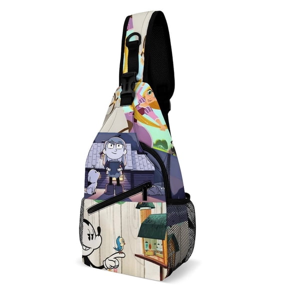 Mercury Filmworks Riñonera Bandolera con Estampado Integral para Hombres y Mujeres, Bolso Cruzado Gráfico de Tendencia, Mochila de Hombro Streetwear para Ciclismo y Deportes, Riñonera Versátil Casual