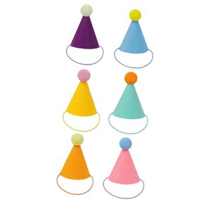 Ioensy - 6 Mini Sombreros De Fiesta Para Mascotas, Accesorios De Disfraz Para Perros Pequeños, Peluches Y Gatos.