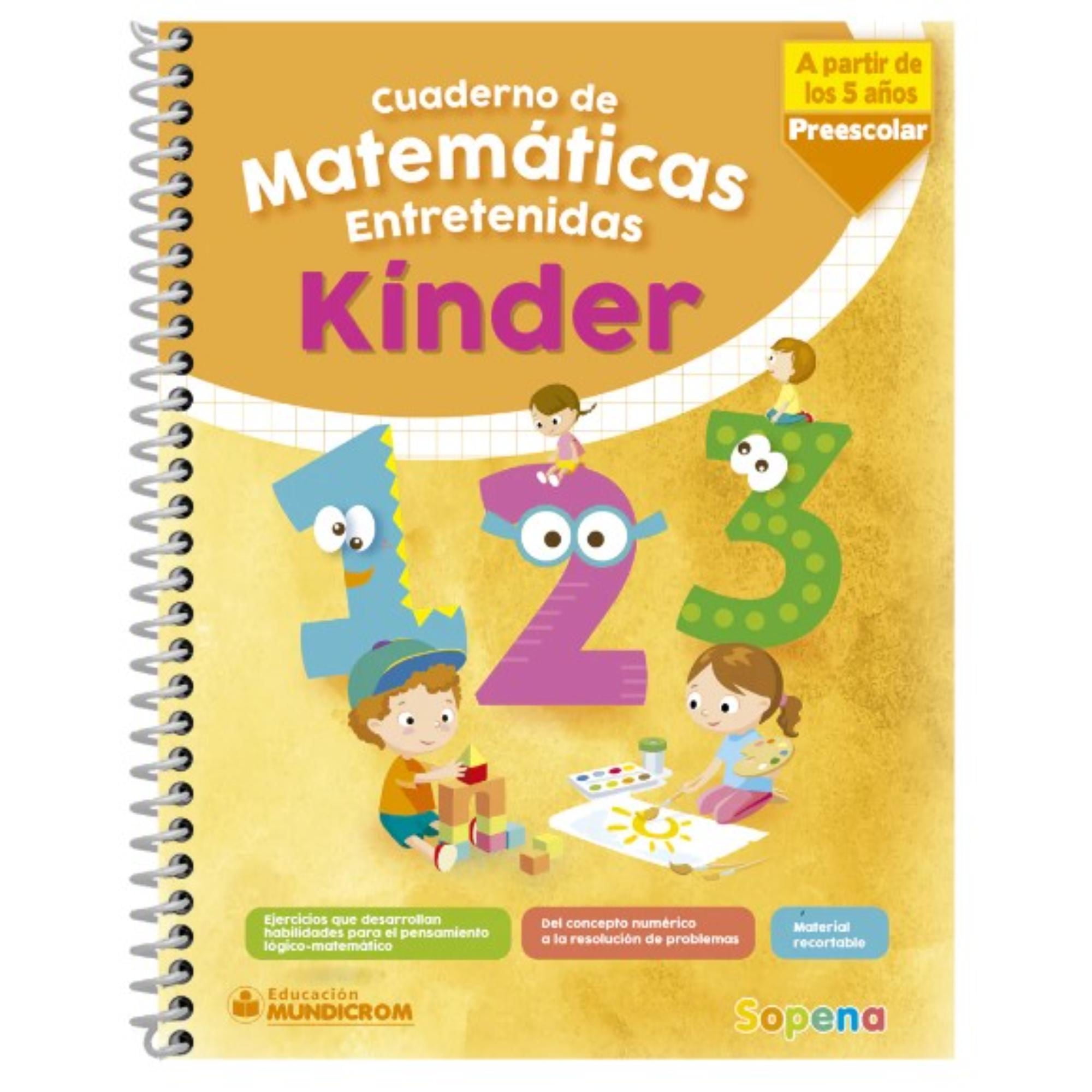 Pen&Gear - Libro Matemáticas Kinder Escolar