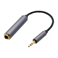 Magideal - Cable Adaptador De Audio De 3 5 A 6 35 Cable De Extensión Adaptador De Conector De Auriculares Trenzado De 4 Núcleos Para Amplificador