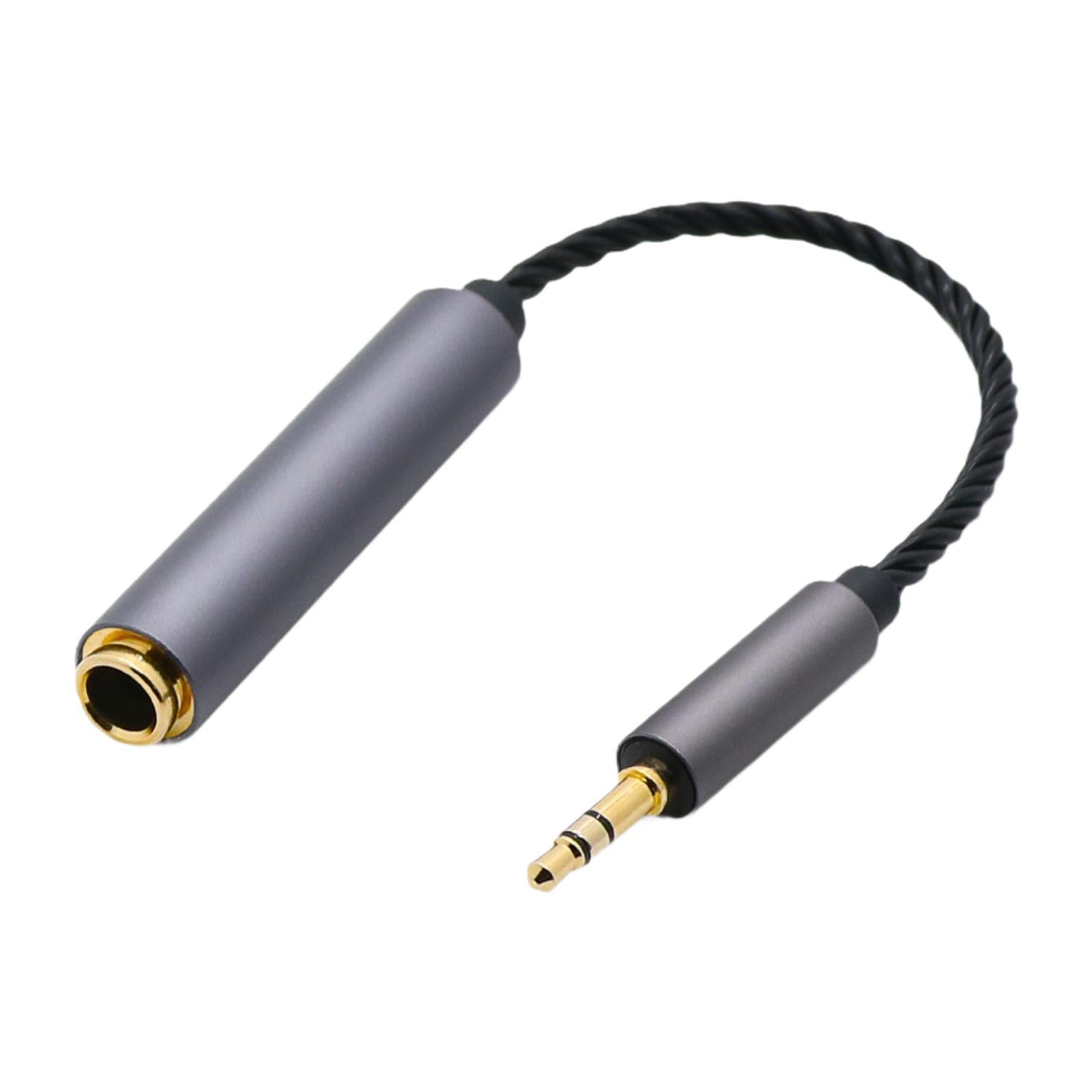 Magideal - Cable Adaptador De Audio De 3 5 A 6 35 Cable De Extensión Adaptador De Conector De Auriculares Trenzado De 4 Núcleos Para Amplificador