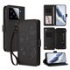 thumbnail image 1 of Funda Cartera Mariposa para [Xiaomi 15] con Soporte y Cremallera Negro, 1 of 6