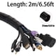 thumbnail image 2 of Funda flexible para cables de 2 m para guardar u ocultar cables de TV y PC. Ideal para el hogar y la oficina. 2 m - ∅22 mm, color negro., 2 of 8