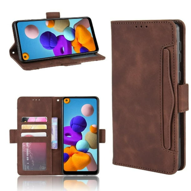 Funda Tipo Billetera FOXDOCK para Samsung Galaxy A21 – Tapa Flip con Tarjetero