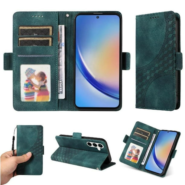 Carcasa FOXDOCK Samsung Galaxy A35 5G de cuero PU, diseño acolchado clásico, protección contra caídas y rayones