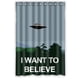 thumbnail image 1 of Cortina de ducha "I Want To Believe Alien" con ganchos (122 x 183 cm), 1 of 3