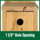 thumbnail image 2 of Casa para Pájaros Wild Wings de Cedro Marrón con Puerta de Limpieza, 2 of 5