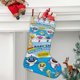 thumbnail image 2 of Baby Shark Tema: Calcetines de Navidad, fino lino blanco para colgar en escaleras y chimenea, decoración navideña para el hogar, regalo de Navidad. 54cm × 38cm, 2 of 5