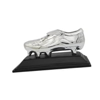 Magideal - Trofeo De Fútbol Con Bota Dorada, Trofeo De Partido De Fútbol, Estatua Coleccionable, Trofeo De Fútbol, Trofeo De Resina Para Muebles De Sala De E Plata