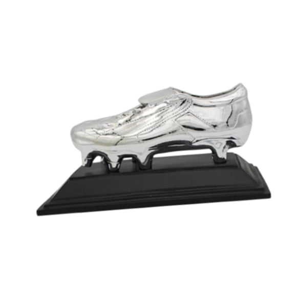 Trofeo de Fútbol con Bota Dorada, Trofeo de Partido de Fútbol, estatua Coleccionable, Trofeo de Fútbol, trofeo de Resina para Muebles de Sala de E Plata