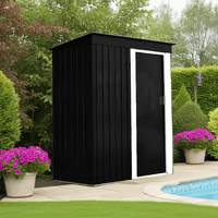 Igpro - Bodega De Jardín Negra 1.38 M2 181X162X86 Cm