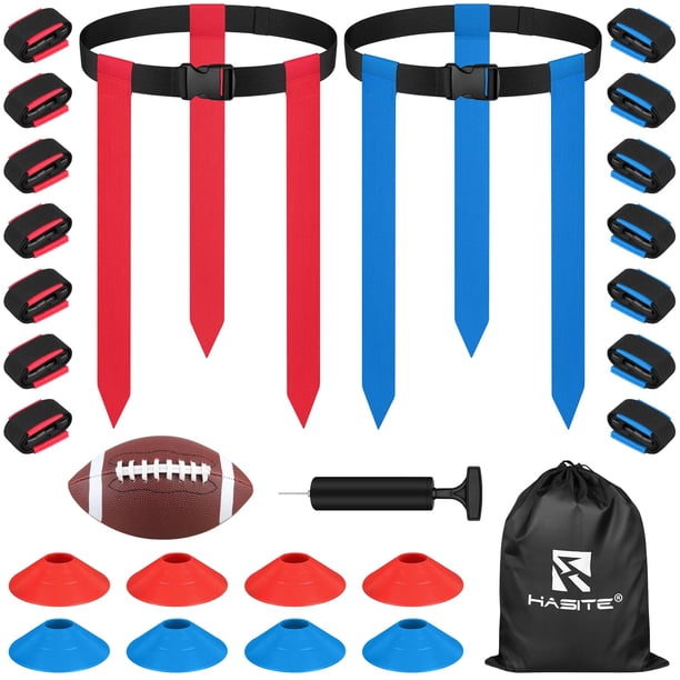 Set de cinturones HASITE para 14 jugadores con bandera de fútbol americano, 42 banderas, talla 3