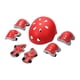 thumbnail image 5 of Juego de cascos para bicicletas para niños, equipo de skate con rodilleras con almohadillas de codo Guardias para chicas para niños que trepan de roca Rojo, 5 of 5