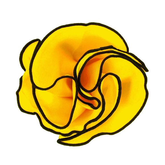 Pañuelo de bolsillo redondo Vittorio Farina 34 cm Amarillo/Negro