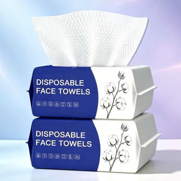Toallas Faciales NEFELIBATE Pack de 2 - 100 unidades desechables