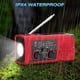 thumbnail image 5 of Radio meteorológico de emergencia, radio de alerta meteorológica de 4000 mAh con carga solar, manivela y carga USB, radio AM/FM con luz LED, lámpara de lectura, alarma SOS, conector de auricular exter, 5 of 8