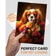 thumbnail image 2 of Tarjeta de felicitación con flores para perro Cavalier King Charles Spaniel, 2 of 8