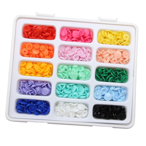 15 colores a presión Kit de sujetadores a presión Espárragos de presión 12,5 mm Artesanía DIY Chaquetas Suministros de artesanía