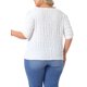 thumbnail image 3 of Agnes Orinda Blusas Casuales de Verano para Mujer de Talla Grande con Textura Plisada, Cuello en V con Muesca y Mangas Cortas con Volantes, Talla 1X Blanco, 3 of 6