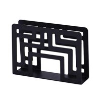 Magideal - Servilletero Dispensador De Pañuelos De Acero Inoxidable Organizador De Papel De Servilleta Vertical Independiente Para Uso En Interiores Y Exteriores Negro