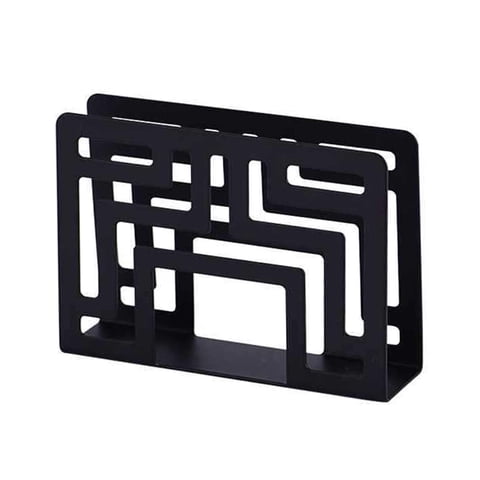 Magideal - Servilletero Dispensador De Pañuelos De Acero Inoxidable Organizador De Papel De Servilleta Vertical Independiente Para Uso En Interiores Y Exteriores Negro