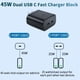 thumbnail image 3 of Cargador Eafinesy de 45 W con doble puerto USB-C de carga rápida, 3 of 7