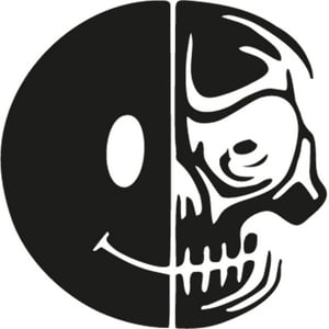 Rienda Libre - Sticker Smile Skull Emoji Logo Auto Camioneta Suv