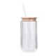 thumbnail image 2 of Vaso de vidrio con pajita 16 Oz Transparente, 2 of 3