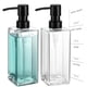 thumbnail image 1 of Dispensador de jabón de vidrio con bomba de acero inoxidable, Dispensador de jabón de mano transparente para baño, 12 fl oz / 350ml Dispensadores de jabón de mano y platos para cocina, (solo botellas), 1 of 3