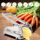 thumbnail image 2 of Cortador de papas fritas con 2 cuchillas, cortador de papas fritas de acero inoxidable con patas antideslizantes, herramienta de cocina para zanahorias, verduras y frutas., 2 of 7
