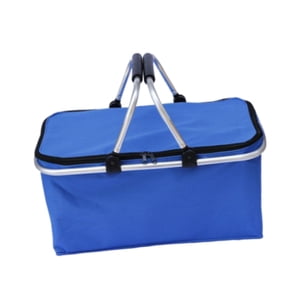Magideal - Cesta De Picnic De Aislamiento Cesta De Comestibles Bolsa De Comestibles Portátiles Portátiles Plegables Para Bocadillos De Mochilas De Pesca De Viaje Azul