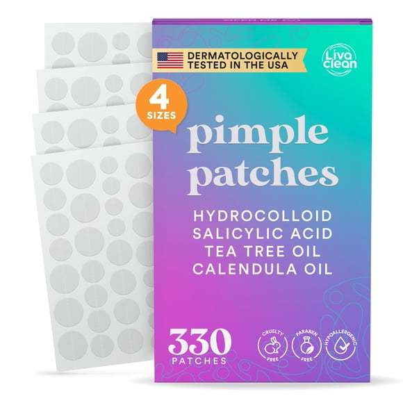 Parches para espinillas LivaClean 330 CT con ácido salicílico y aceite de árbol de té