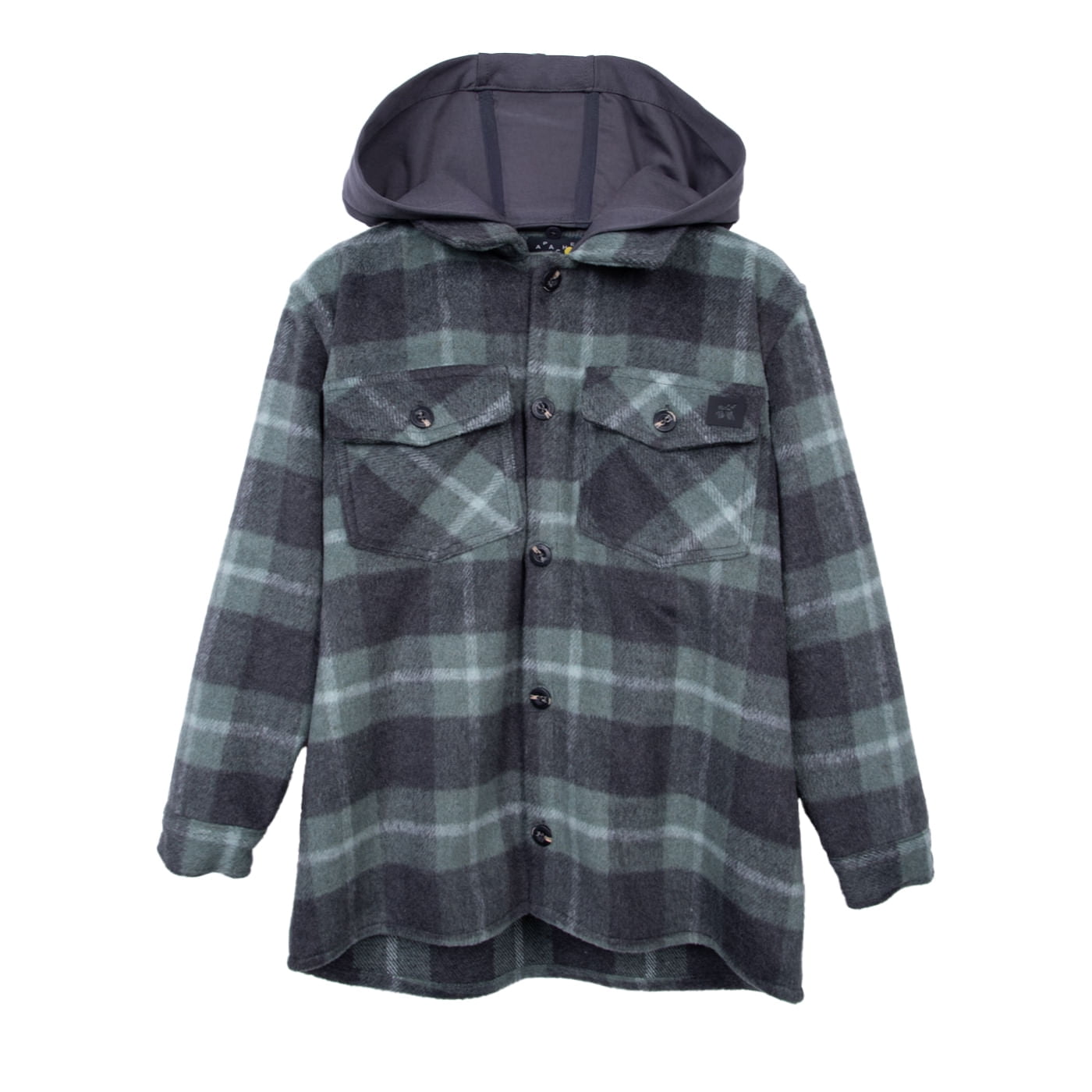 Pillin - Sobre Camisa Niño Cuadrille Gorro Desmontable Verde