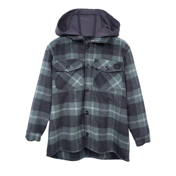 Sobre Camisa Niño Cuadrille Gorro Desmontable Verde