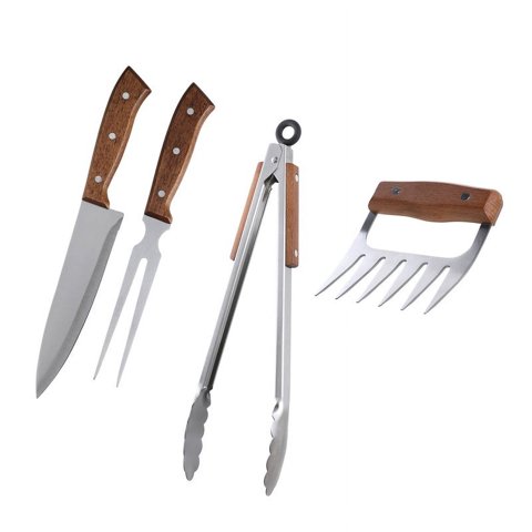 Set Parrilla 4 Piezas Acero Inoxidable Arthome Par28