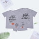 thumbnail image 2 of Conjuntos familiares a juego para mamá y yo, camisetas con letras mini para mamá y papá, camisetas para el día de la madre, mono para bebé, conjunto de ropa para sesión de fotos familiar (gris-c, 12-1, 2 of 4