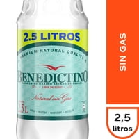 Agua Purificada Sin Gas Botella 2,5 L Bendictino