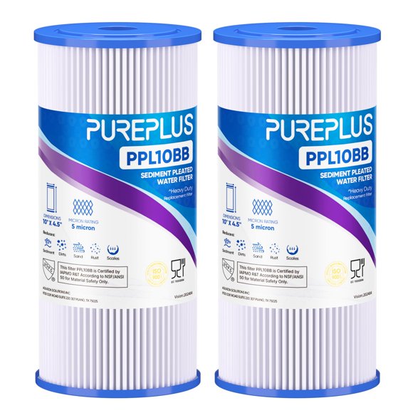 Cartucho de filtro de agua PUREPLUS 10x4.5 para GE FXHSC, paquete de 2