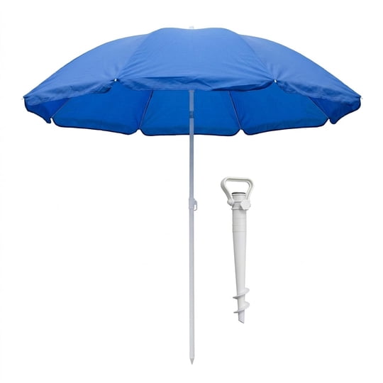 Quitasol Sombrilla Playa Azul 180cm Sistema Anclaje Outback